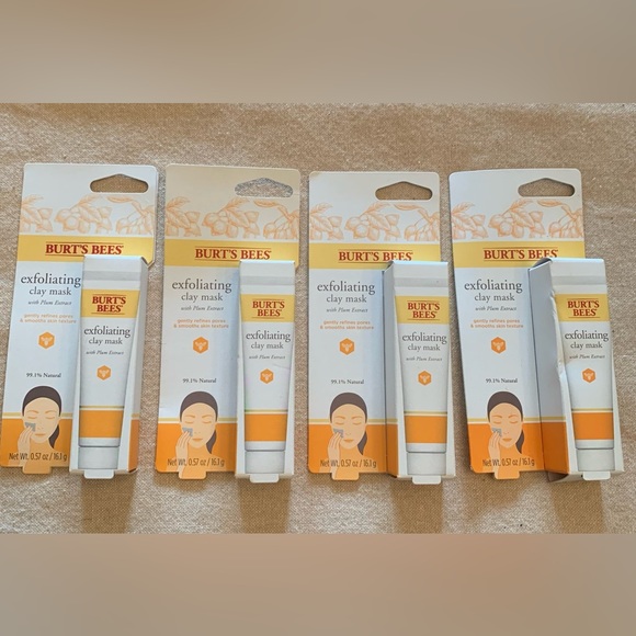 4 Burt’s Bees Exfoliating Clay Mask each tube is 057 oz. lot of 4 New in Package - Picture 7 of 7